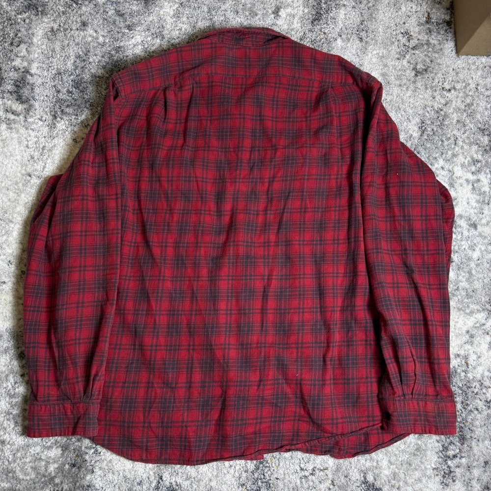 Polo Ralph Lauren Flannel Shirt Mens XL Red Black Plaid Button Down Cotton - Picture 3 of 5